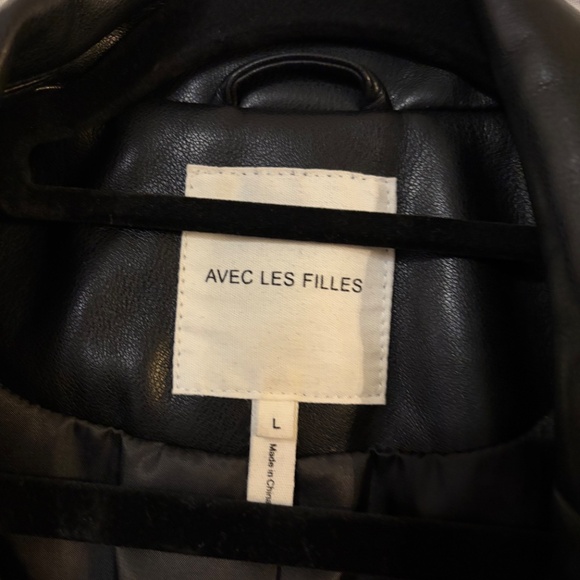 Avec Les Filles women’s leather coat large - Picture 2 of 2